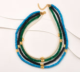 Affinity Multi-Layer Gemstone Beaded Necklace, Sterling Silver